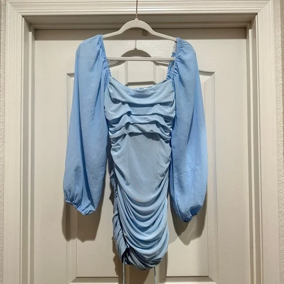 Hello Molly Tangy Bellini Mini Dress in Baby Blue Size: US 8/ Large - Picture 8 of 10